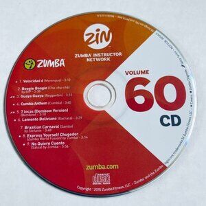 ZIN Zumba Instructor Network CD Fitness Mega Mix Exercise Dance 2015 Volume 60